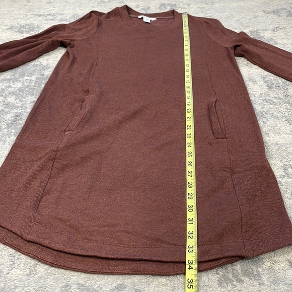 Athleta Balance Dress Chocolate Brown Soft Modal Athleisure Comfy Sz S - Picture 8 of 15